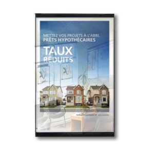 Porte-affiche mural A1 pour affiche 20 x 30" - Noir