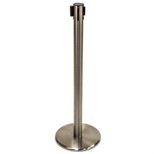 Poteau de file d'attente en Inox brossé 35,5" H