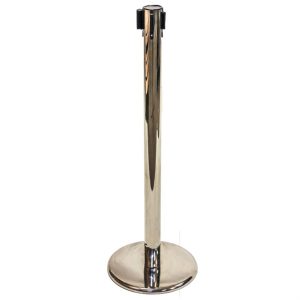 Poteau de file d'attente en Inox poli 35,5" H