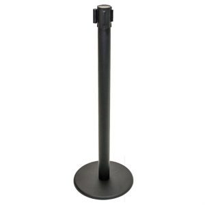 Poteau de file d'attente en Inox peint noir mat 35,5" H