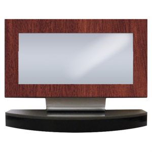 Porte-nom de bureau PN2 – Stratifié acajou 6 x 4 3/4″
