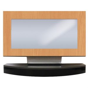 Porte-nom de bureau PN2 – Stratifié cerisier 6 x 4 3/4″