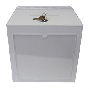 Boîte de tirage avec porte-affiche et serrure 9,5’’x 9,5’’x 9,5''