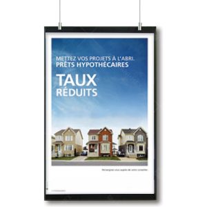Porte-affiche double face suspendu B7 pour affiche 20 x 30"