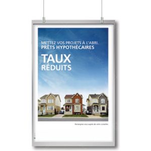Porte-affiche double face suspendu B8 pour affiche 20 x 30"